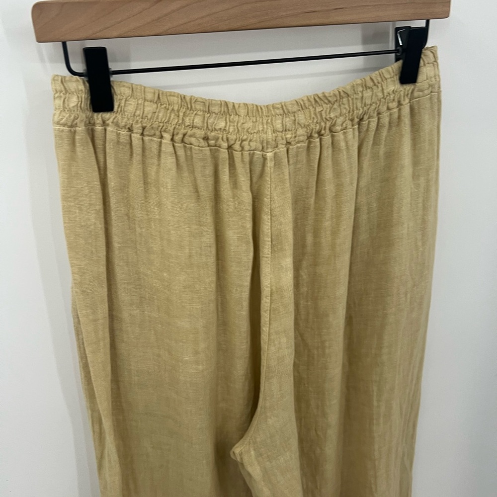 Francesca Bettini linen crochet trim wide leg pants - Picture 3 of 7